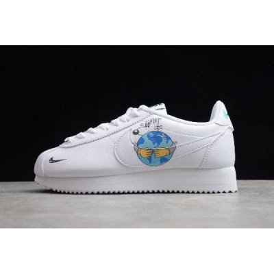 Nike Bayan Classic Cortez Leather Beyaz / Siyah / Mavi Lifestyle Ayakkabı Türkiye - N4I8GBS9